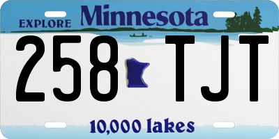 MN license plate 258TJT
