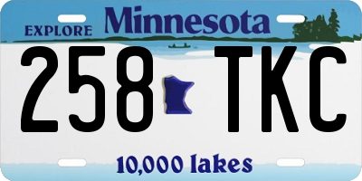 MN license plate 258TKC
