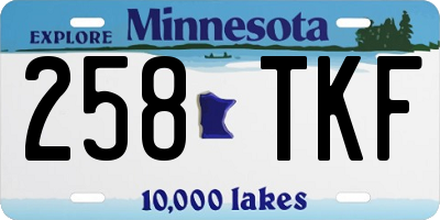 MN license plate 258TKF