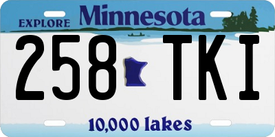 MN license plate 258TKI