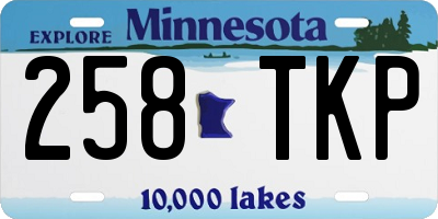 MN license plate 258TKP