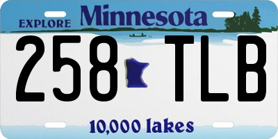 MN license plate 258TLB