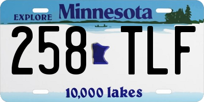 MN license plate 258TLF