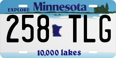 MN license plate 258TLG