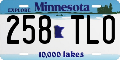 MN license plate 258TLO