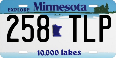 MN license plate 258TLP