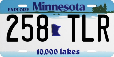 MN license plate 258TLR