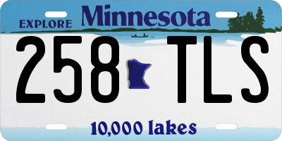 MN license plate 258TLS