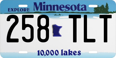 MN license plate 258TLT