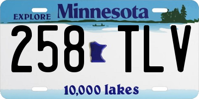 MN license plate 258TLV