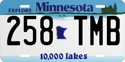 MN license plate 258TMB