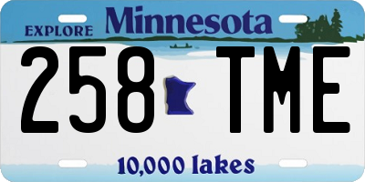 MN license plate 258TME