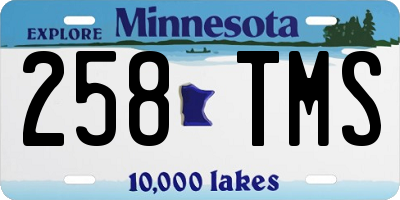 MN license plate 258TMS