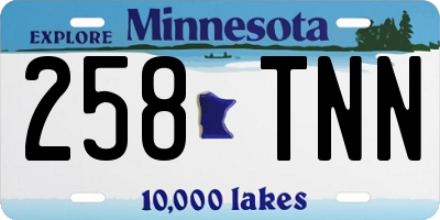 MN license plate 258TNN