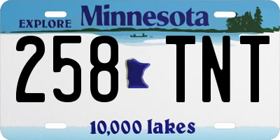MN license plate 258TNT