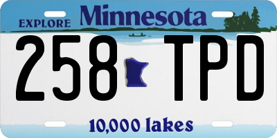 MN license plate 258TPD