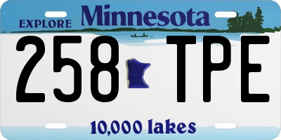 MN license plate 258TPE
