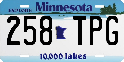 MN license plate 258TPG
