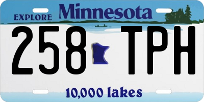 MN license plate 258TPH
