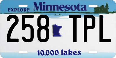 MN license plate 258TPL