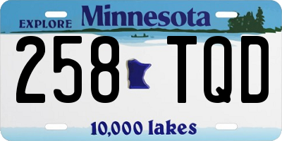 MN license plate 258TQD
