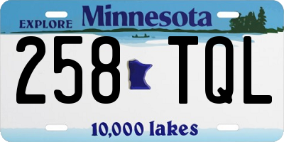 MN license plate 258TQL