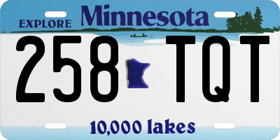 MN license plate 258TQT