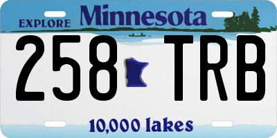 MN license plate 258TRB