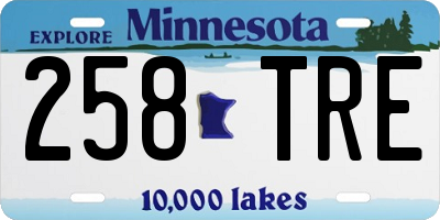 MN license plate 258TRE