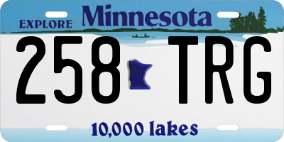 MN license plate 258TRG