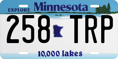 MN license plate 258TRP