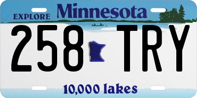 MN license plate 258TRY