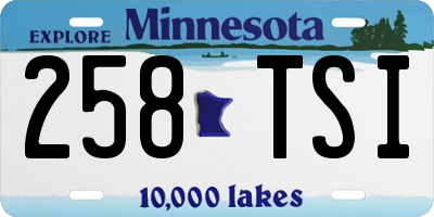 MN license plate 258TSI