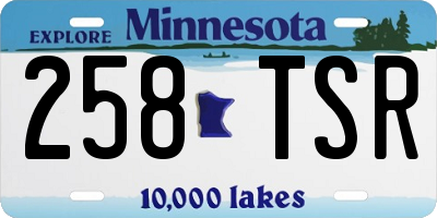 MN license plate 258TSR
