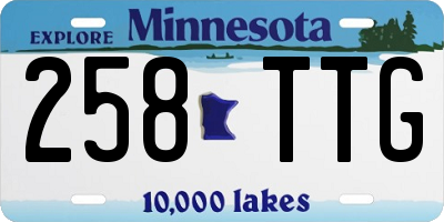 MN license plate 258TTG