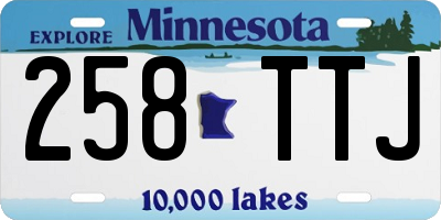 MN license plate 258TTJ