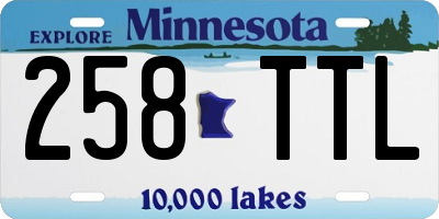 MN license plate 258TTL