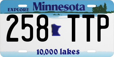 MN license plate 258TTP