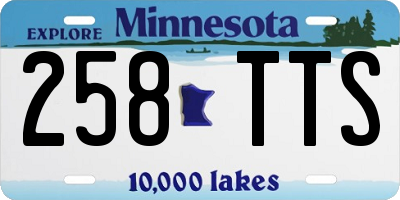 MN license plate 258TTS