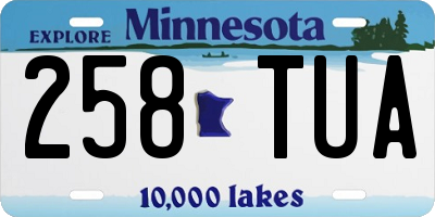 MN license plate 258TUA