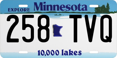 MN license plate 258TVQ