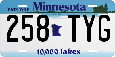 MN license plate 258TYG