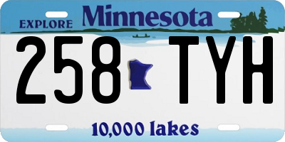 MN license plate 258TYH