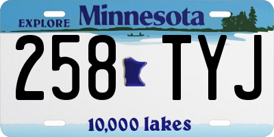 MN license plate 258TYJ