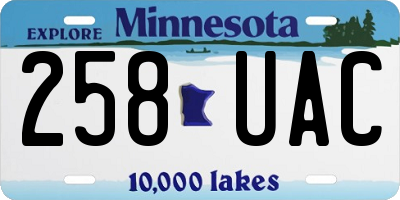 MN license plate 258UAC