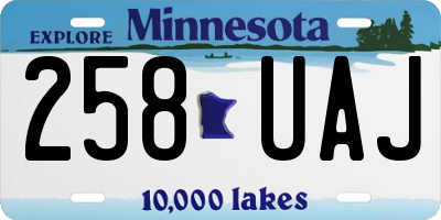 MN license plate 258UAJ