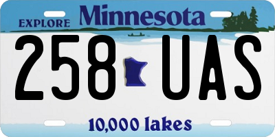 MN license plate 258UAS