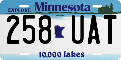 MN license plate 258UAT