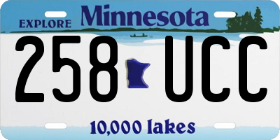 MN license plate 258UCC