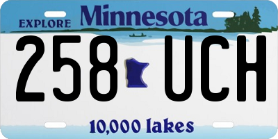 MN license plate 258UCH
